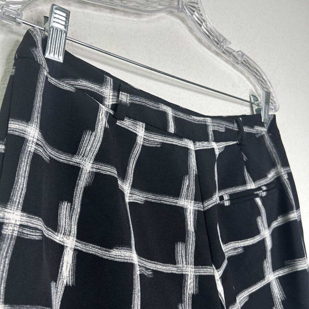 Topshop Black and White Windowpane Pants 8 - Picture 8 of 10